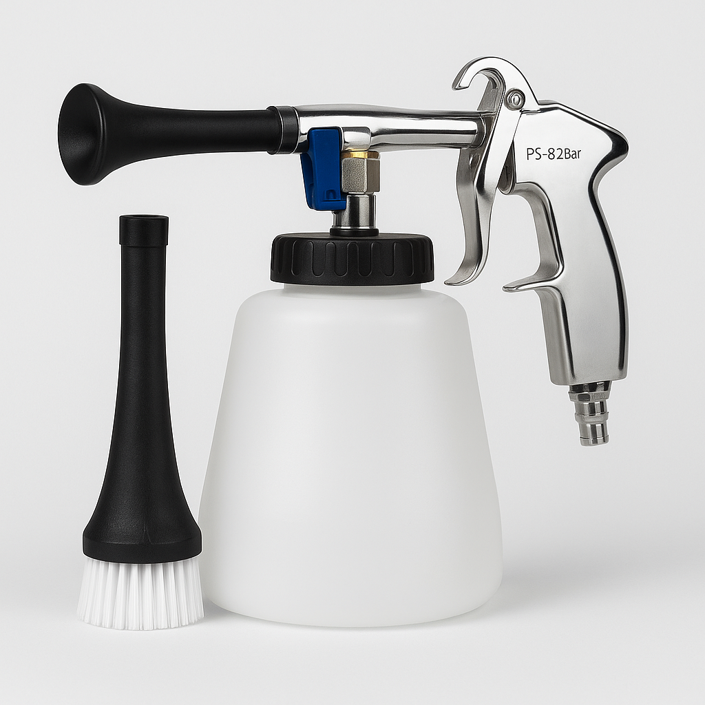 High pressure dry cleaning gun