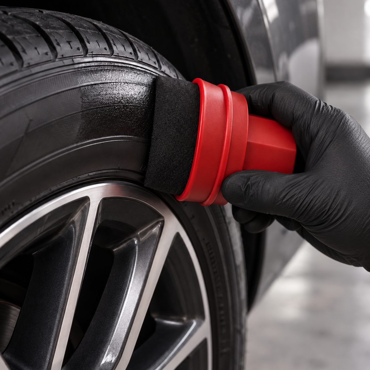 Tire wax sponge