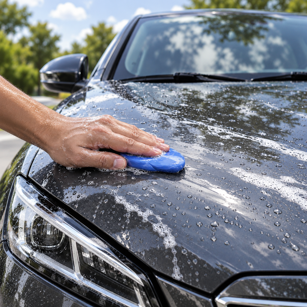 Decontamination clay bar