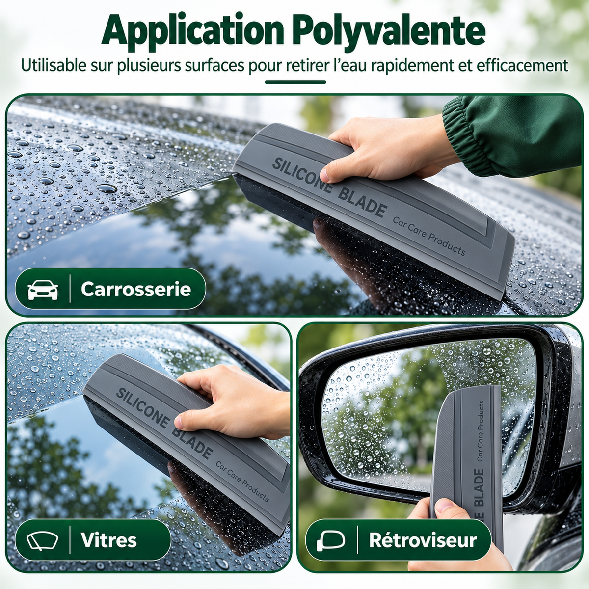 Soft silicone car squeegee