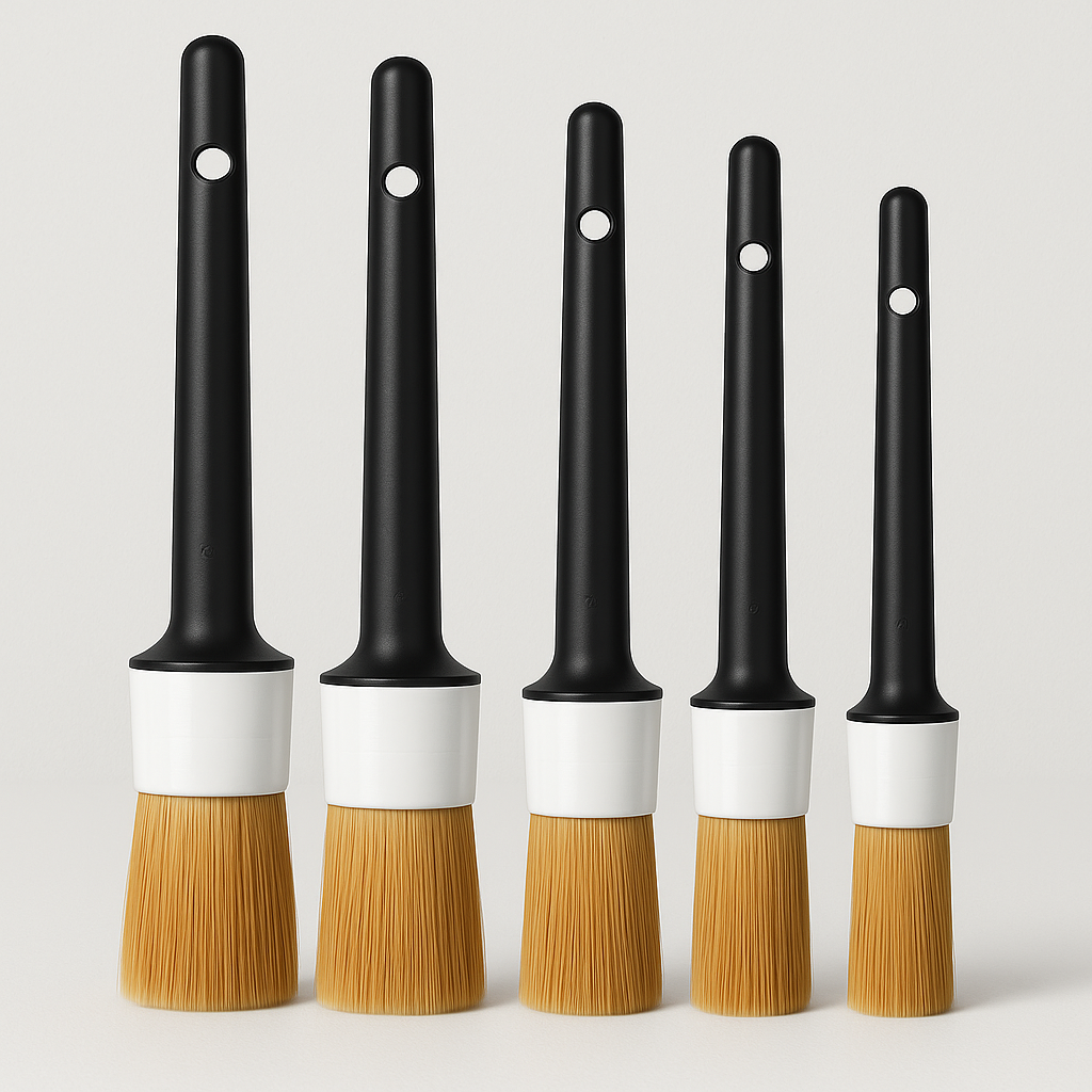 Soft bristle interior detail brush