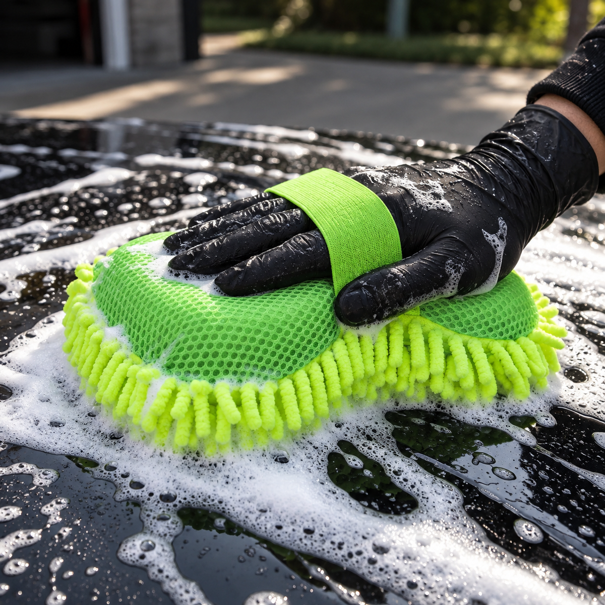 Microfiber wash glove