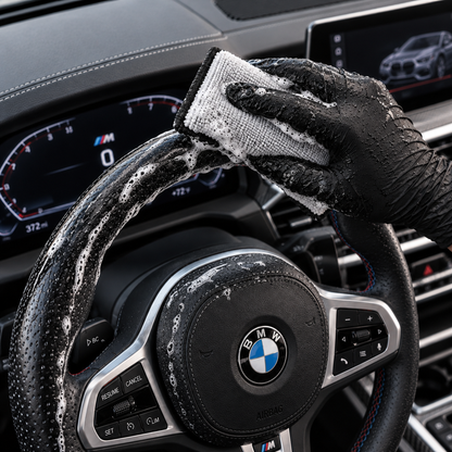 Interior cleaning microfiber sponge
