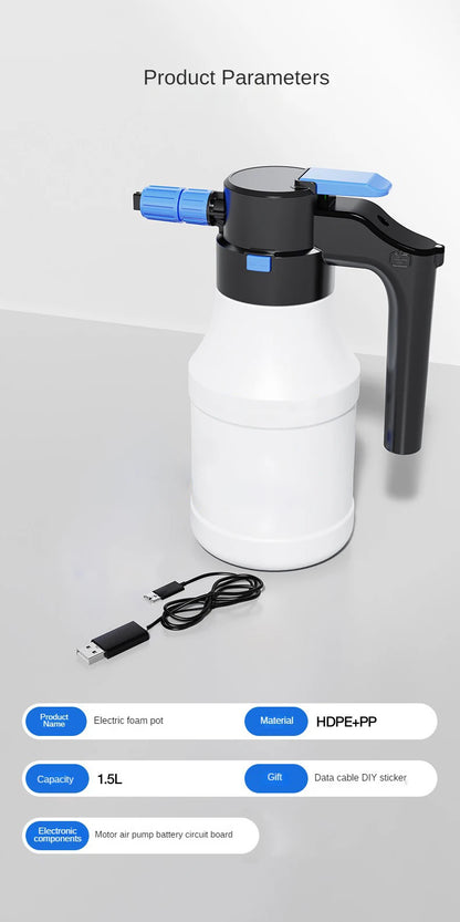 Electric foaming sprayer