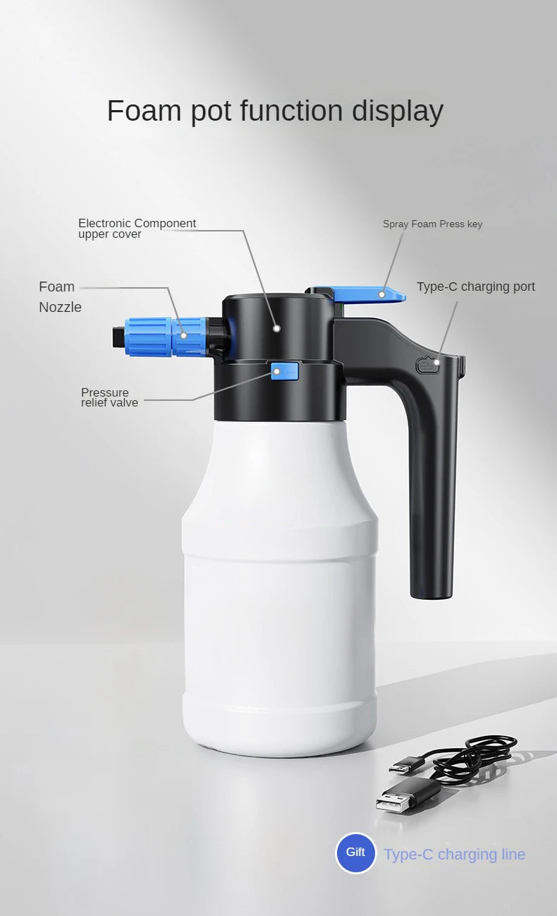 Electric foaming sprayer