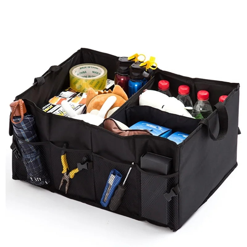 Foldable car trunk storage