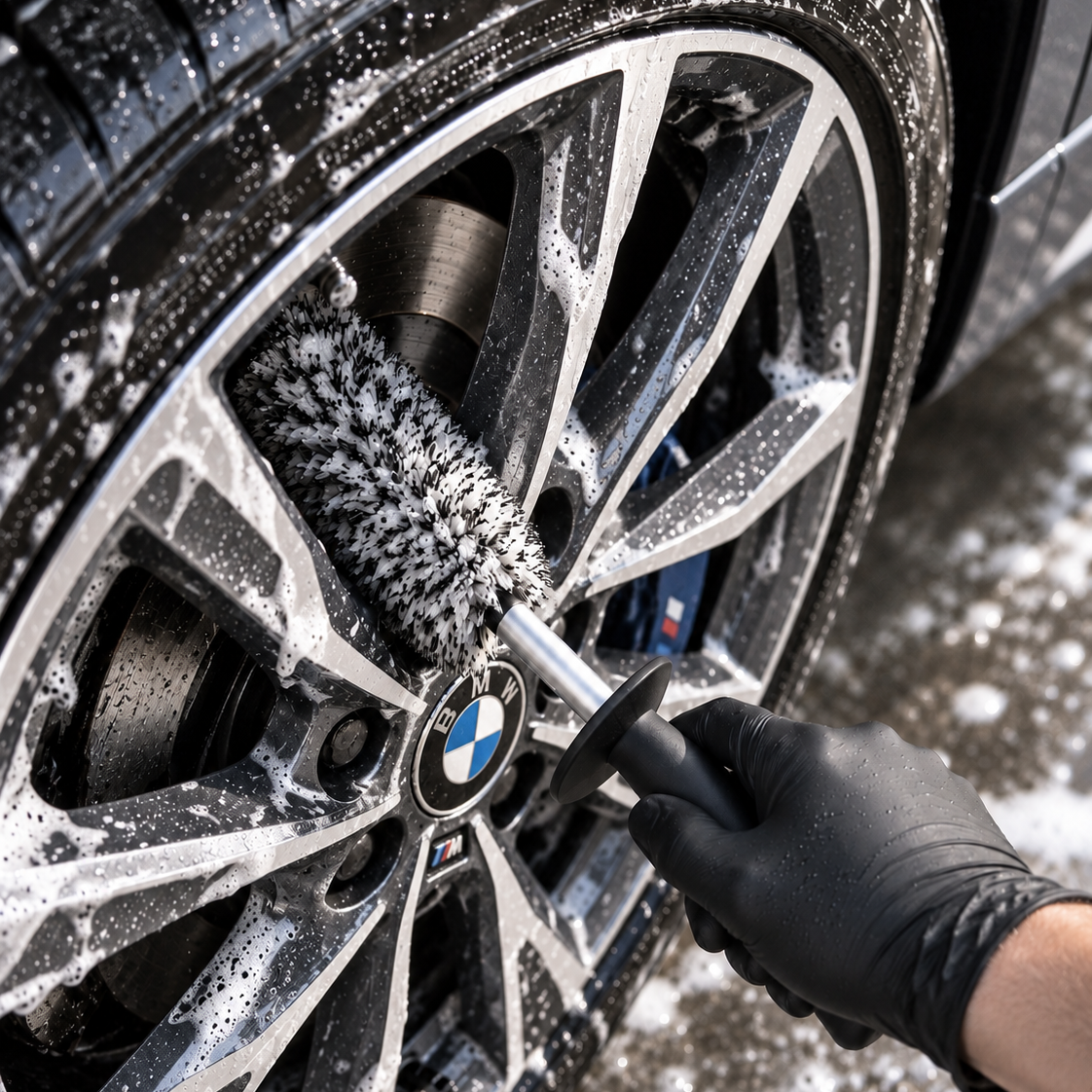 Microfiber Rim Cleaning Brush and Gloves 