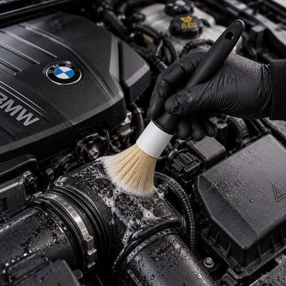 Soft bristle interior detail brush